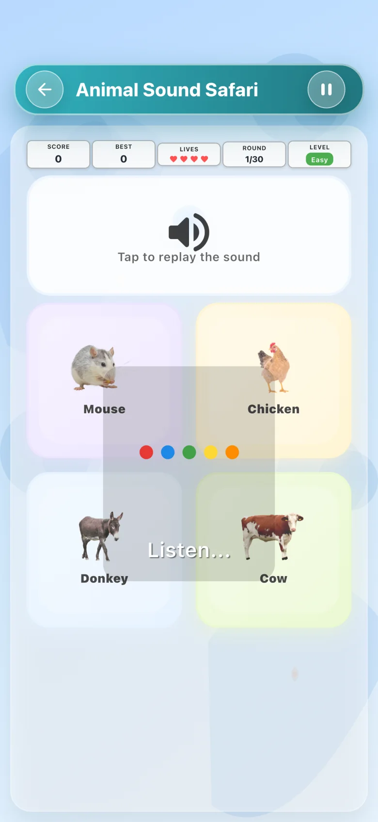 Animal Sound Safari game